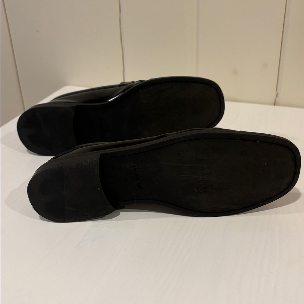 Massimo Dutti Black Leather Penny Loafers - Picture 7 of 7